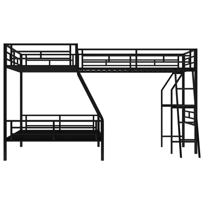 Luminous Lair Metal Twin Loft Bed with Desk