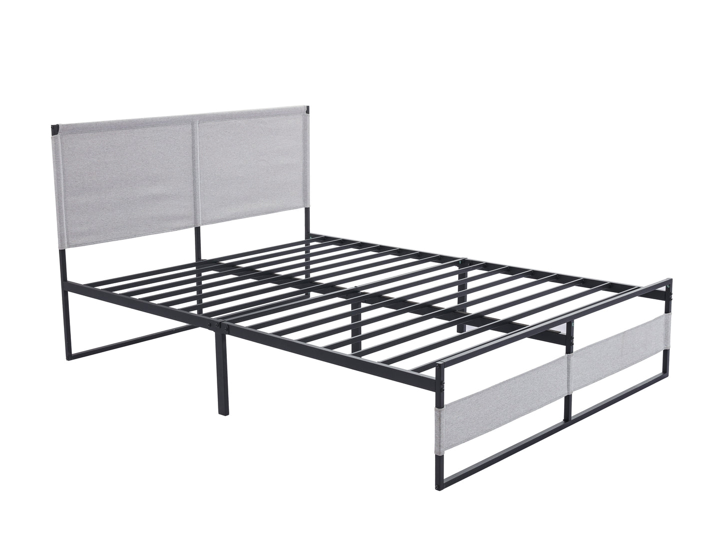 Ovi King Size Metal Bed Frame - Gray