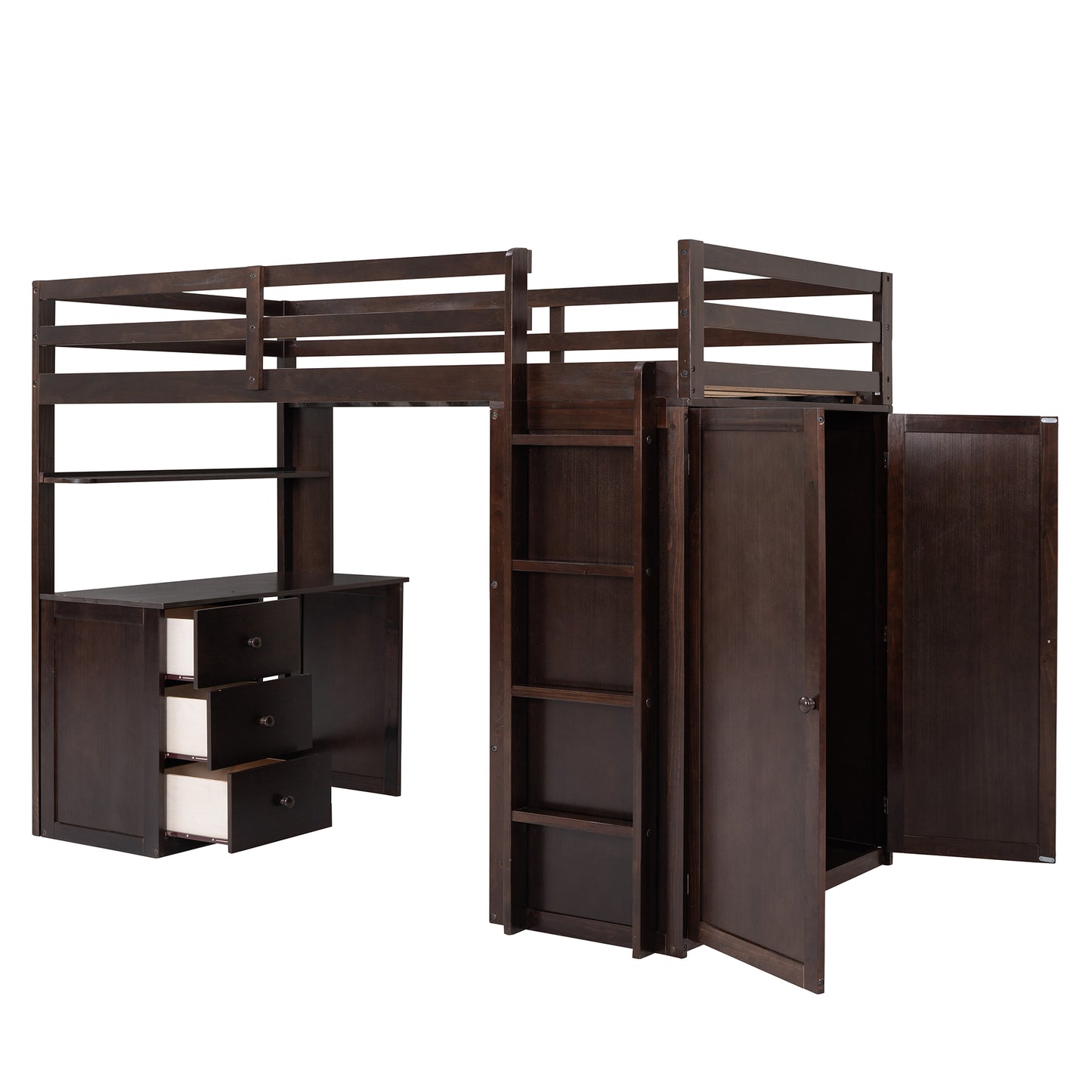 Espresso Haven Loft Bed