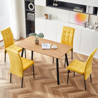 Elegant Metal-Framed Dining Table
