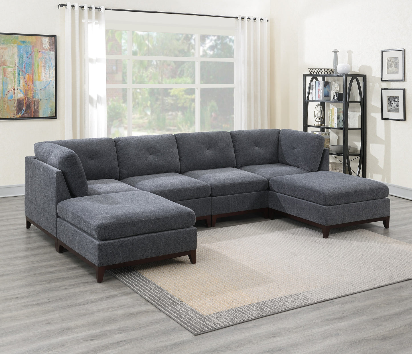 Chenille Comfort Ottoman