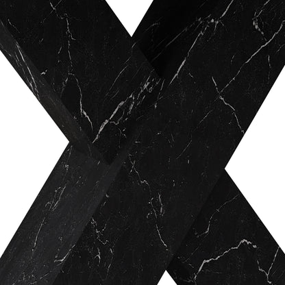 Black Marble X Dining Table