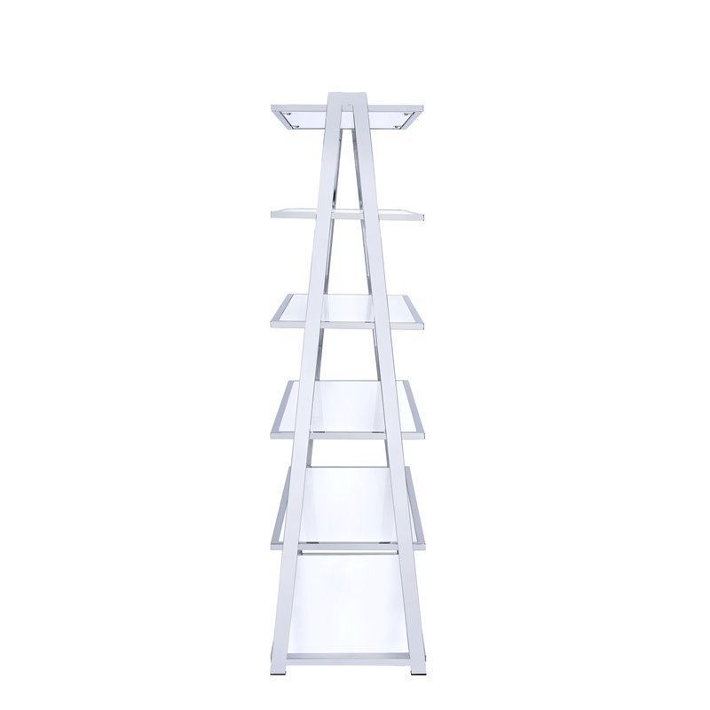 Glossy Chrome Bookshelf