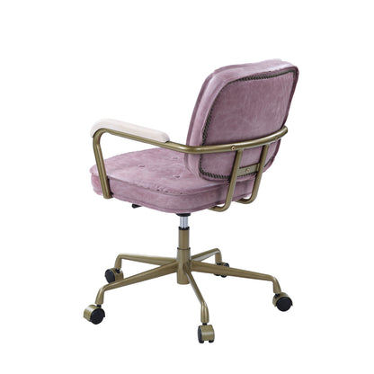 Pink Lux Leather Office Chair