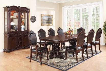 Regal Elegance Brown Leaf Dining Table