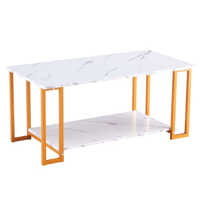 Luxor Gold Marble Coffee Table