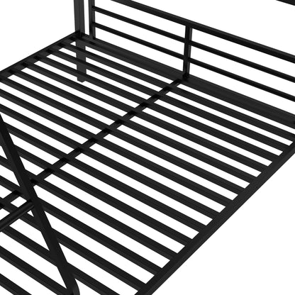 Luminous Lair Metal Twin Loft Bed with Desk