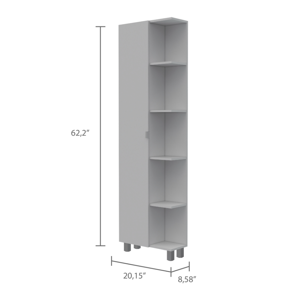 Urano Corner Linen Cabinet - White