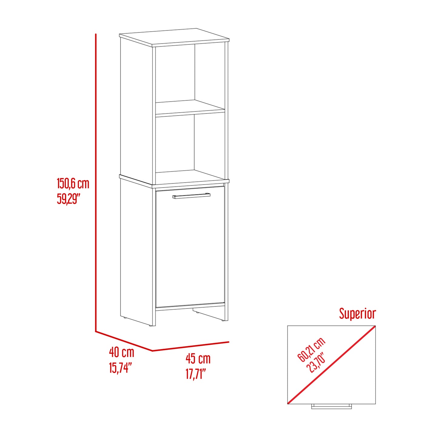 Mobile Filing Cabinet - White