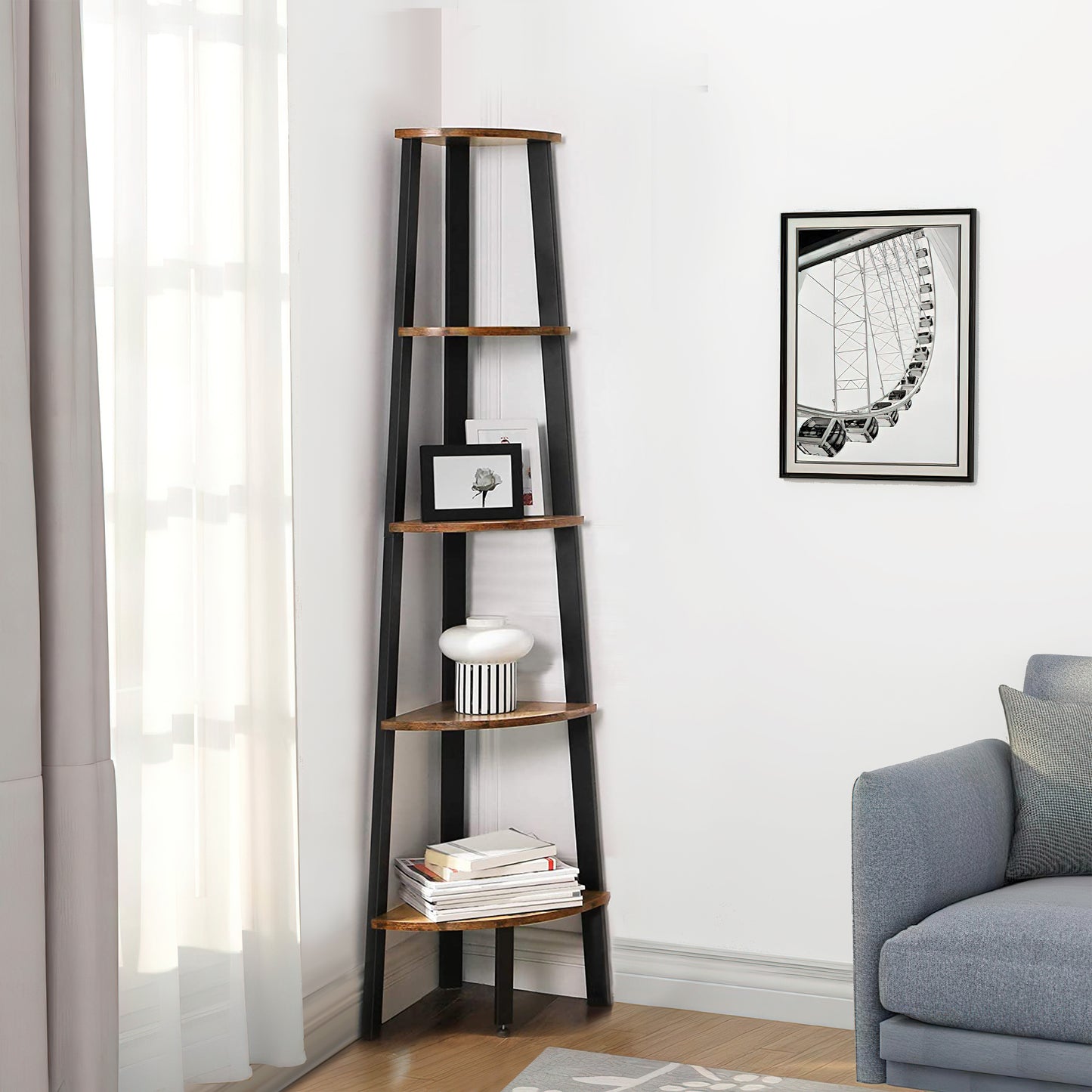 Corner Craft Industrial Wood Shelf