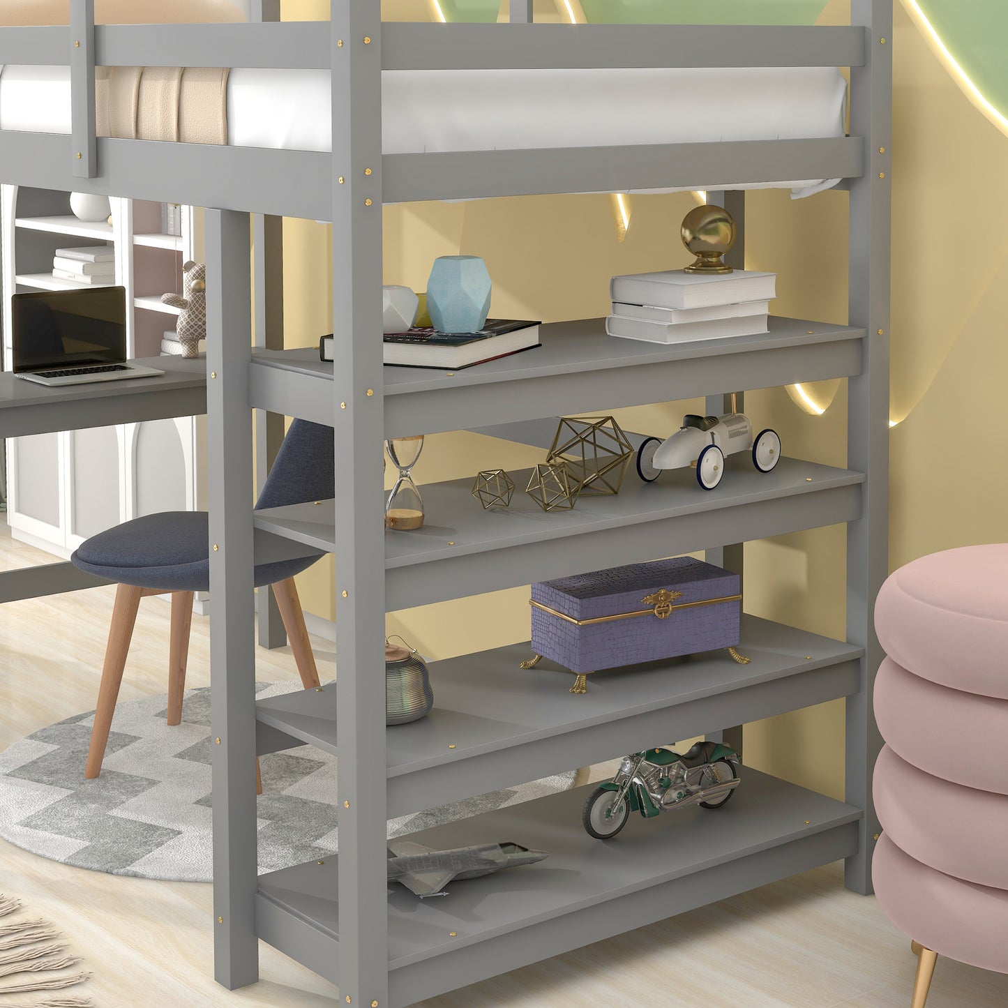 Gray Haven Loft Bed