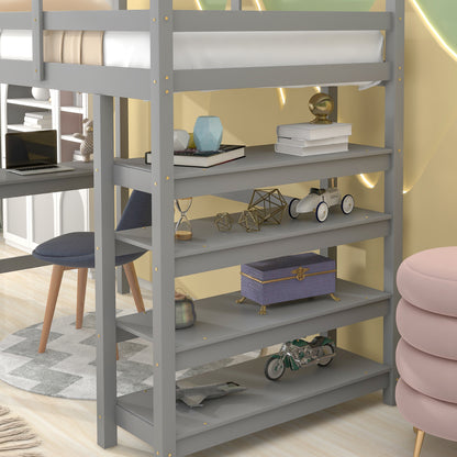 Gray Haven Loft Bed
