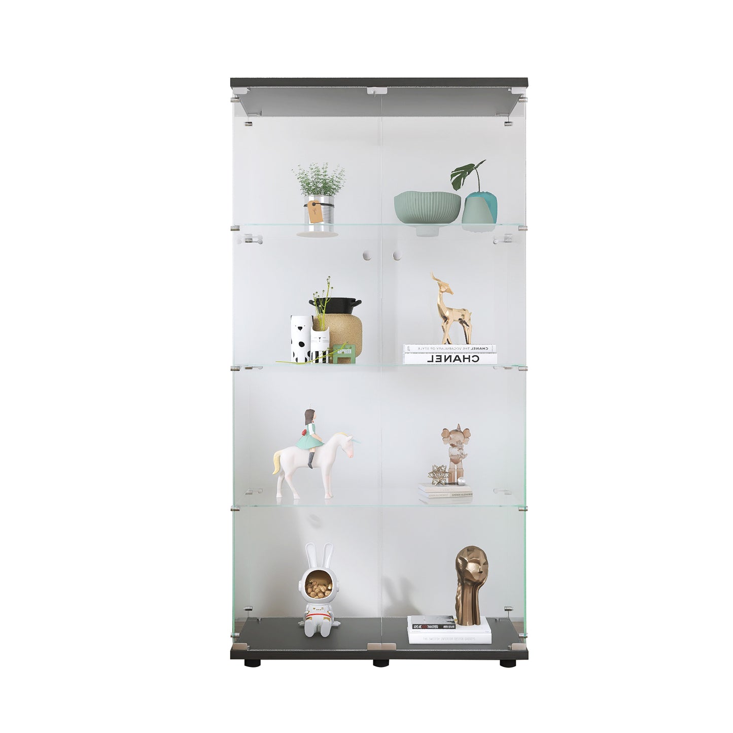 Glimmer Glass Showcase - Black
