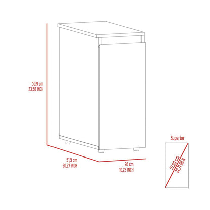 Aero Bathroom Storage Cabinet, Lift-Top, One Drawer - White