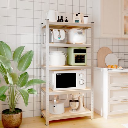 Silver Max Storage 5-Tier Utility Shelves - M