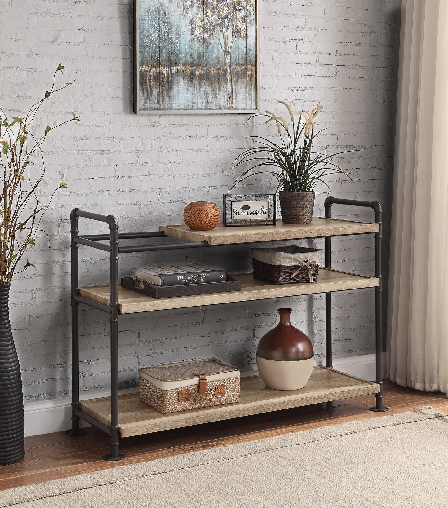 Bookshelf - Oak & Black
