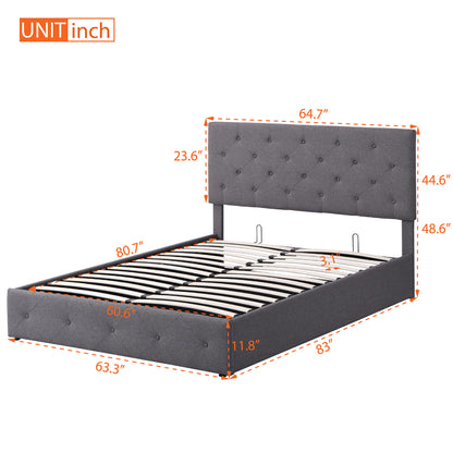 Royal Rest Upholstered Platform Bed - Gray