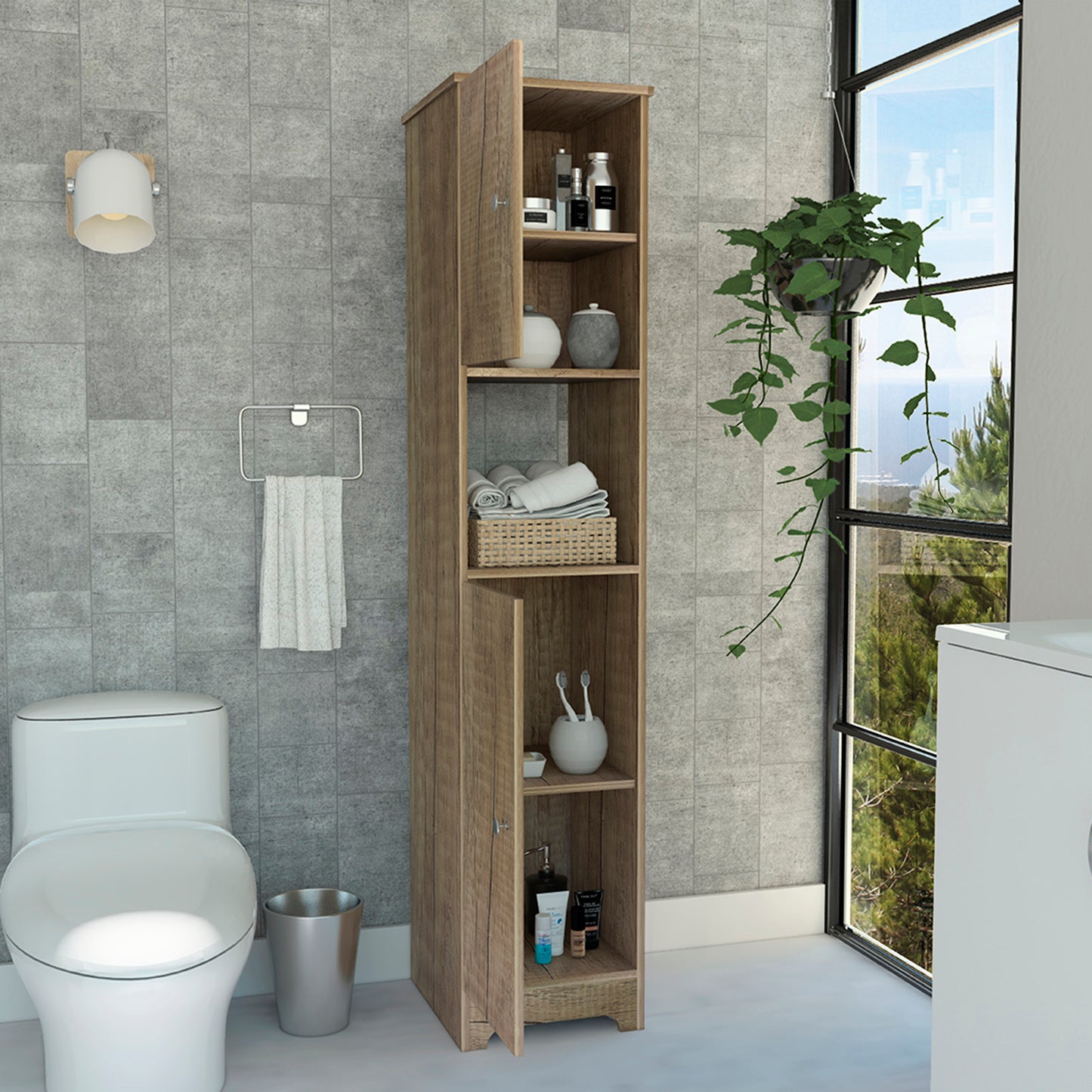 Iris Linen Cabinet  - Light Oak