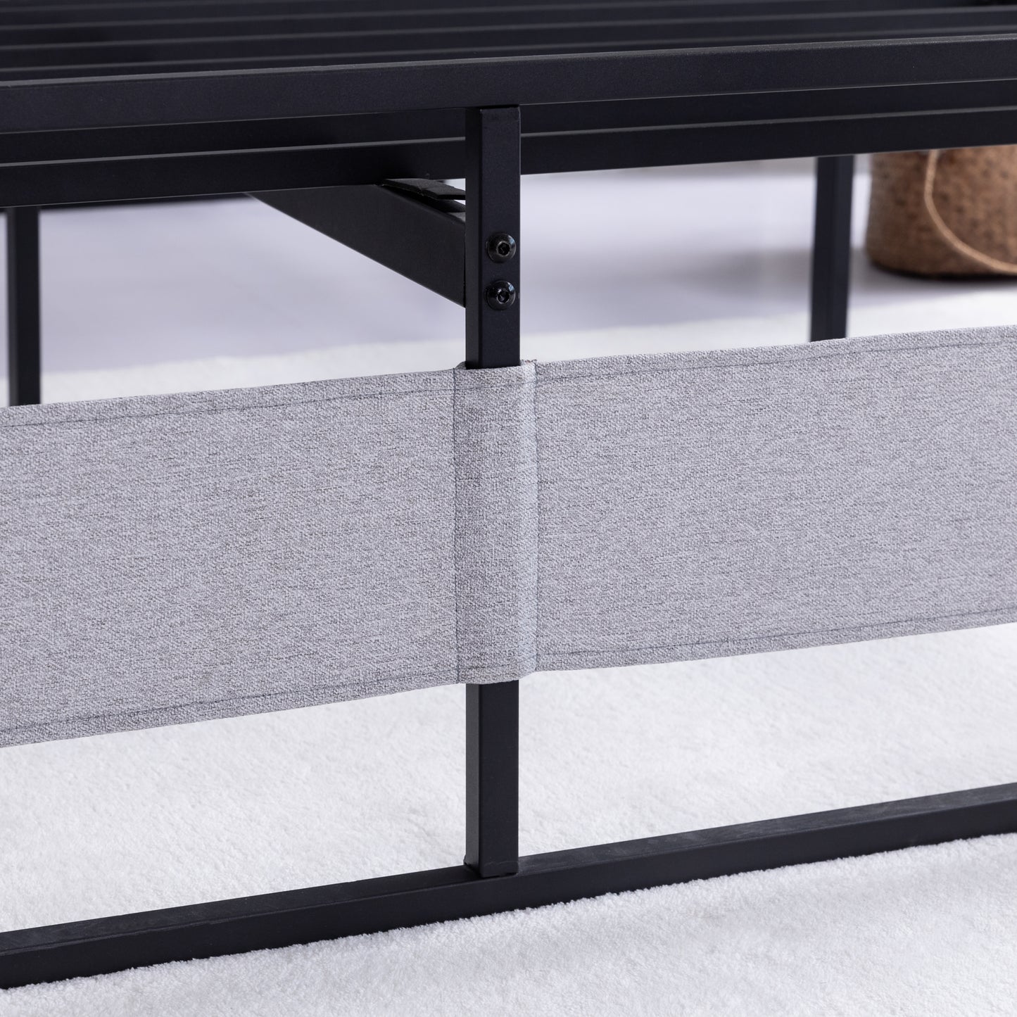 Ovi King Size Metal Bed Frame - Gray