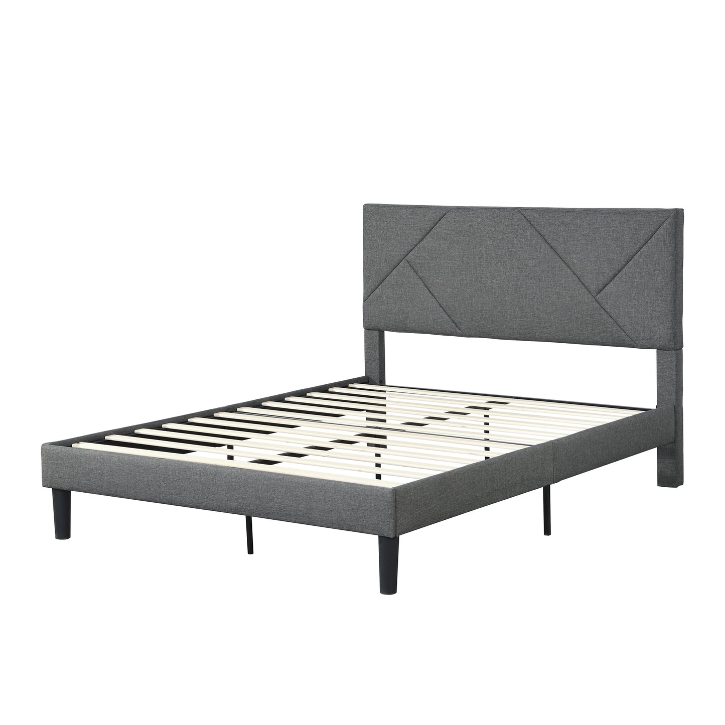 ElegantDreams Upholstered Queen Bed Frame