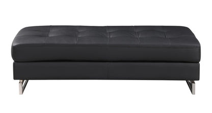 United Genuine Leather Ottoman - Black