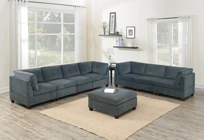 Chenille Comfort Ottoman - Grey