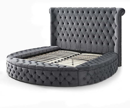 Go Green Woods Elizabeth Upholstered Round Storage King Bed