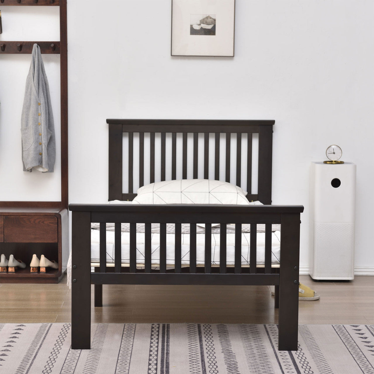 Go Green Woods Jassmine Solid Wood Platform Pine Twin Bed