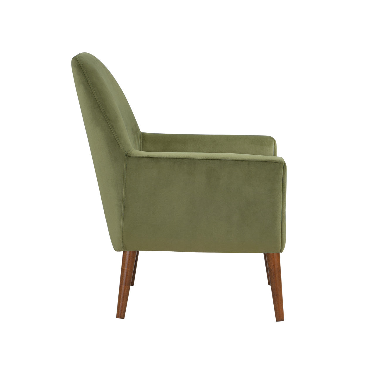 Astrid Green Velvet Mid-Century Arm Chair