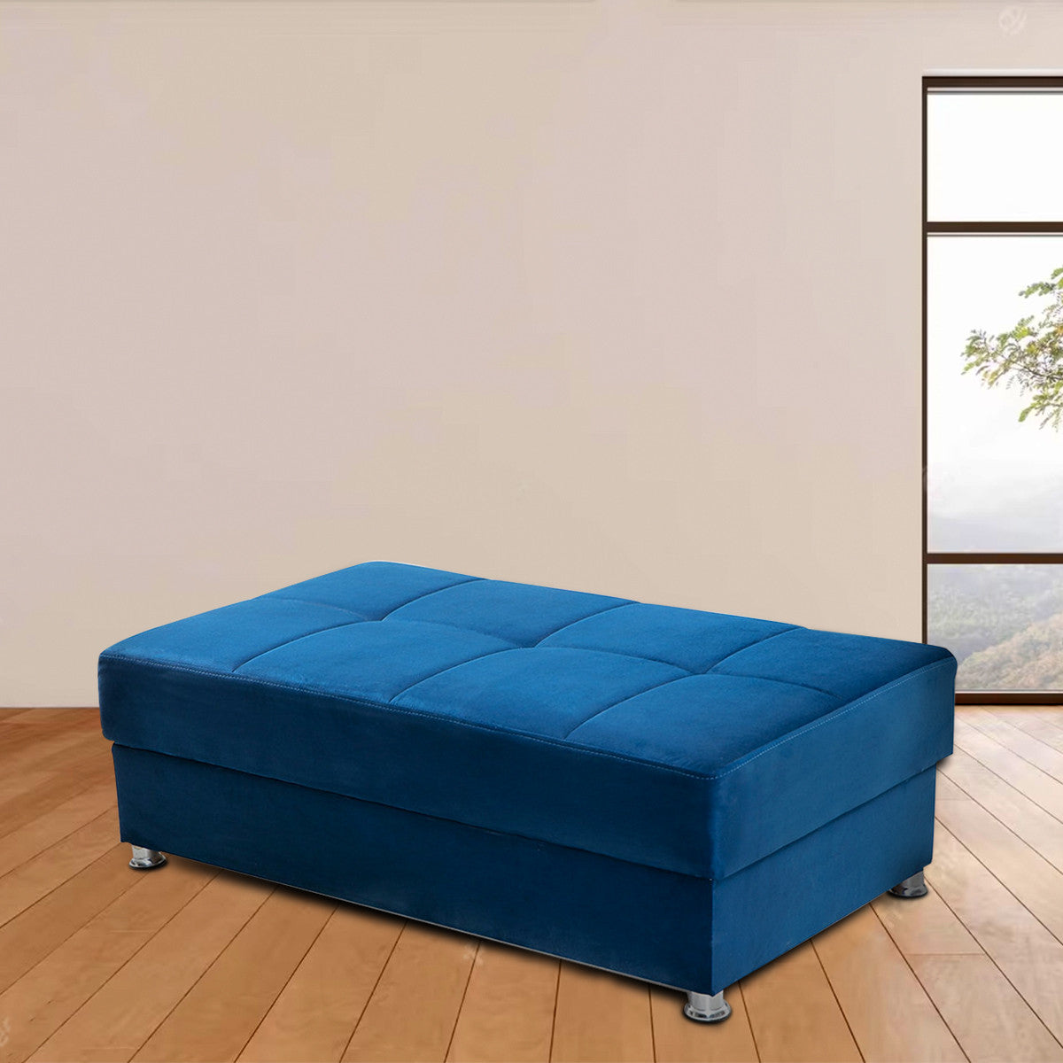 Paris Navy Ottoman