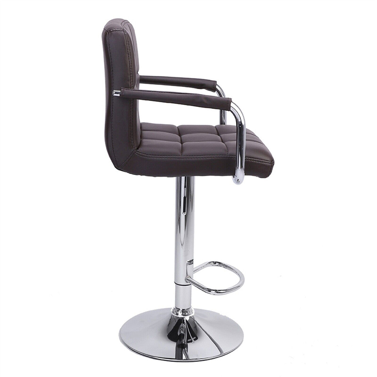 Go Green Woods Adjustable Bartstool with Metal Armrests (Red)