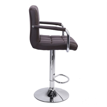 Go Green Woods Adjustable Bartstool with Metal Armrests (Red)