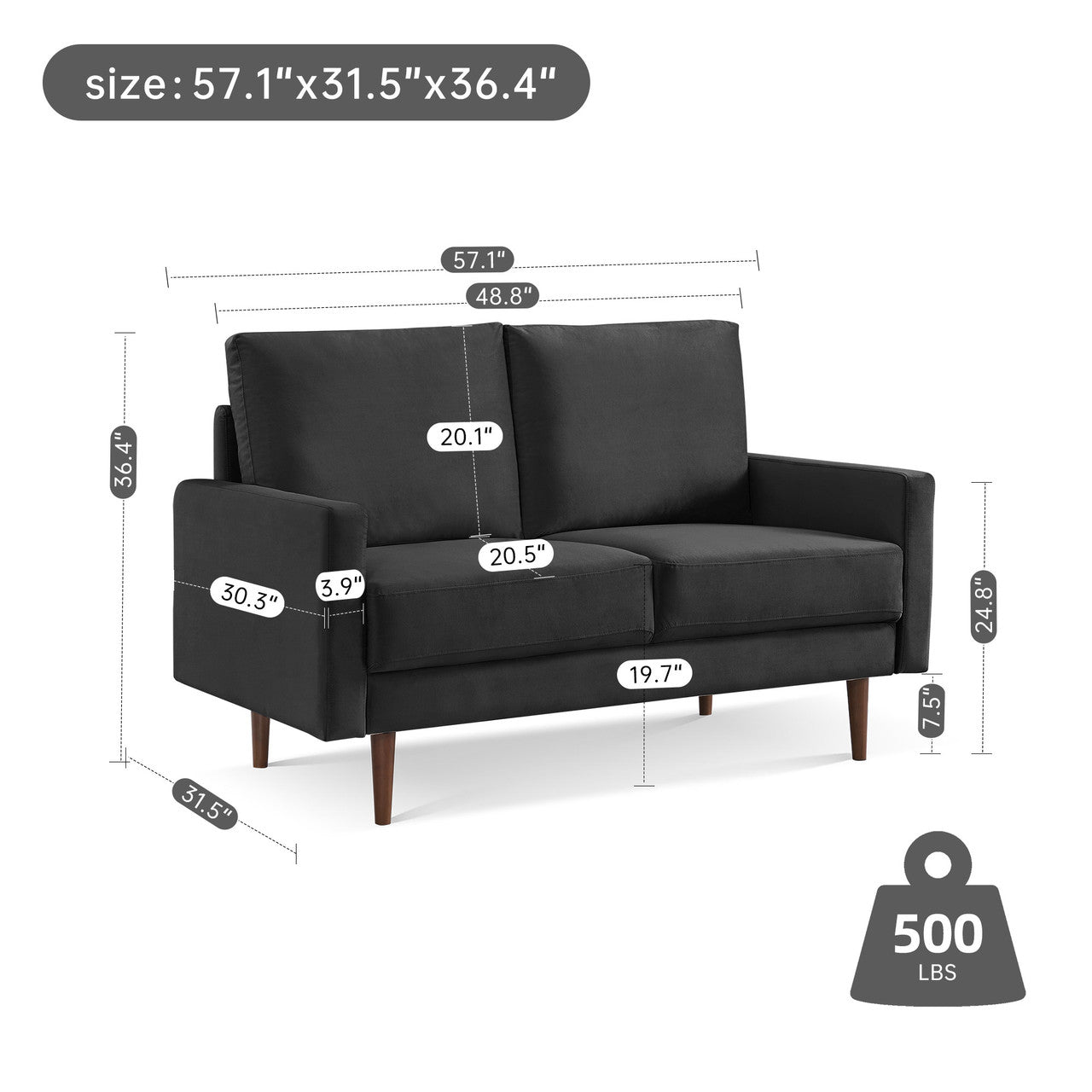 Midnight Sonata Loveseat