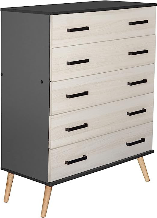 Go Green Woods Eli Mid-Century Modern 5 Drawer Chest