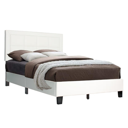 Go Green Woods Elegant Faux Leather Upholstered Panel Bed Full
