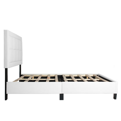 Go Green Woods Elegant Faux Leather Upholstered Panel Bed Full