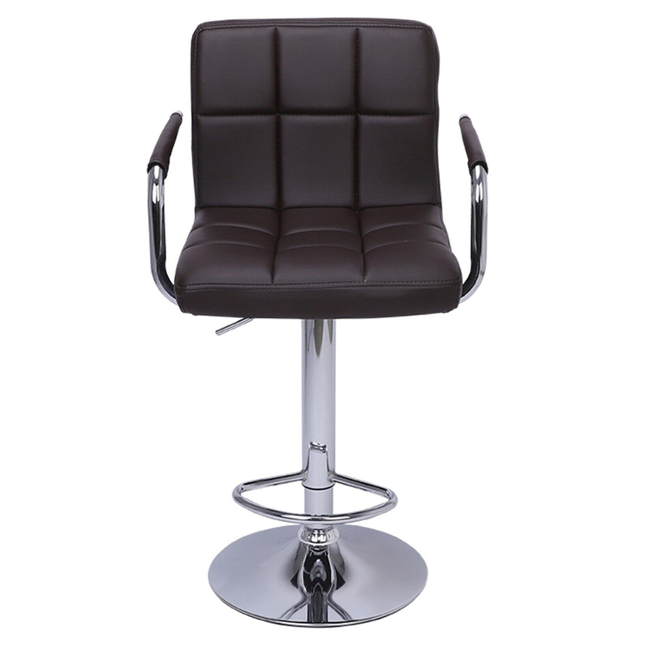 Go Green Woods Adjustable Bartstool with Metal Armrests (Red)