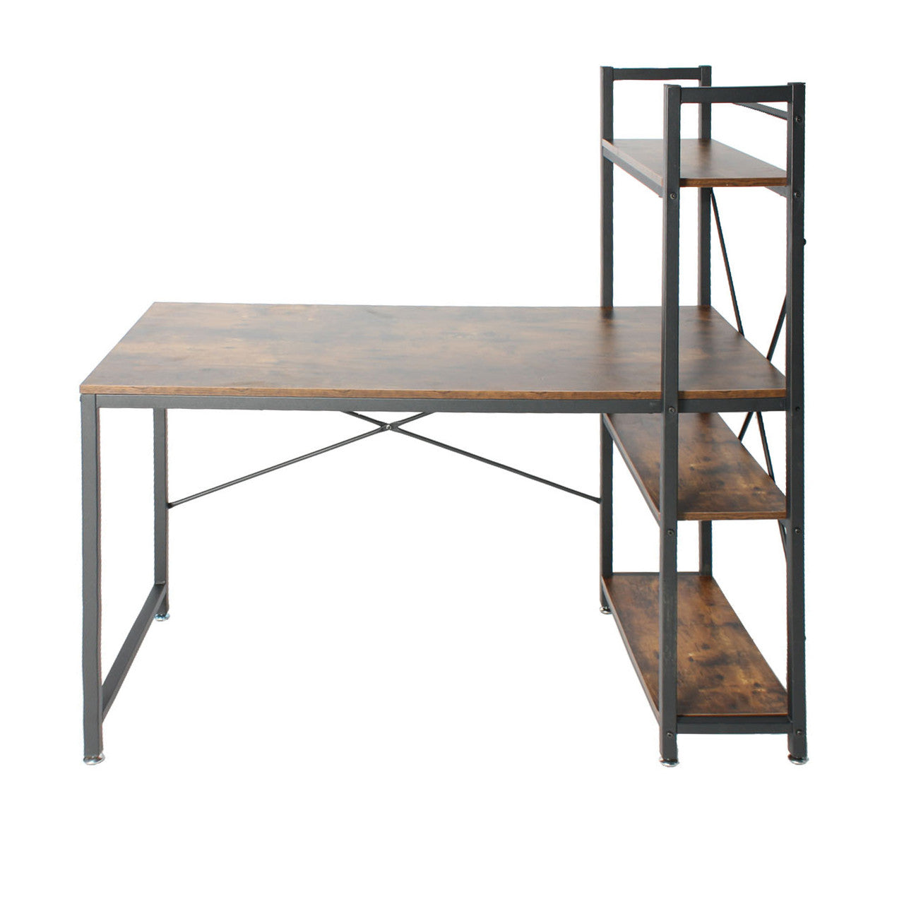 Go Green Woods Simon Wooden Computer Desk with Bookshelves 47 Inches