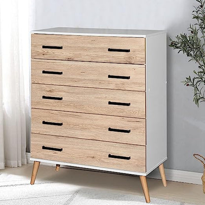 Go Green Woods Eli Mid-Century Modern 5 Drawer Chest