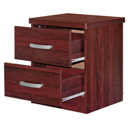 Go Green Woods Cindy Faux Wood 2 Drawer Nightstand