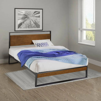 Go Green Woods Maximo Metal and Wood Platform Bed Frame