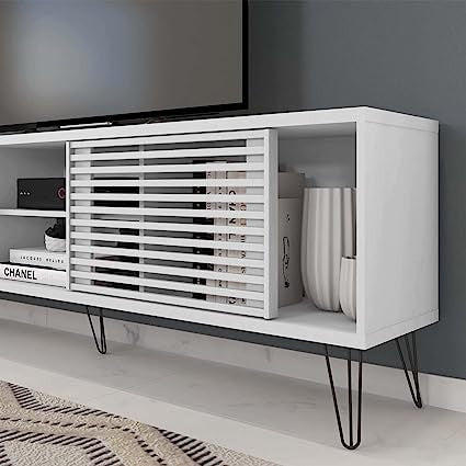 Go Green Woods Frizz Mid-Century Modern TV Stand for 70 Inch TV