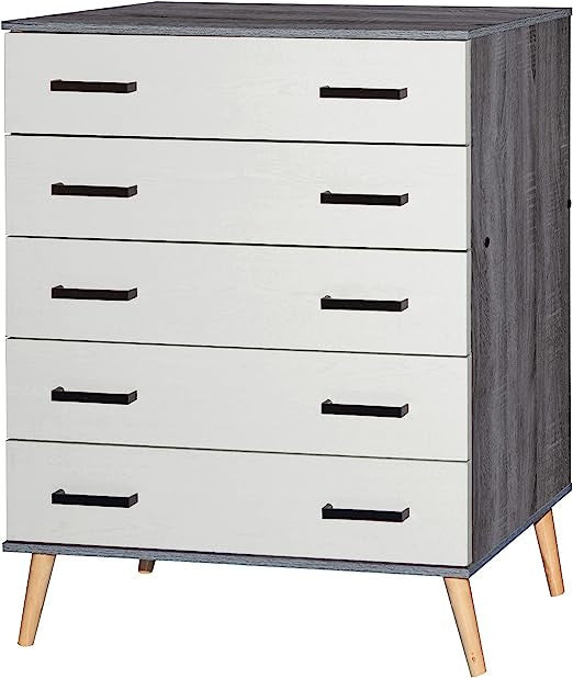 Go Green Woods Eli Mid-Century Modern 5 Drawer Chest
