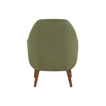 Astrid Green Velvet Mid-Century Arm Chair