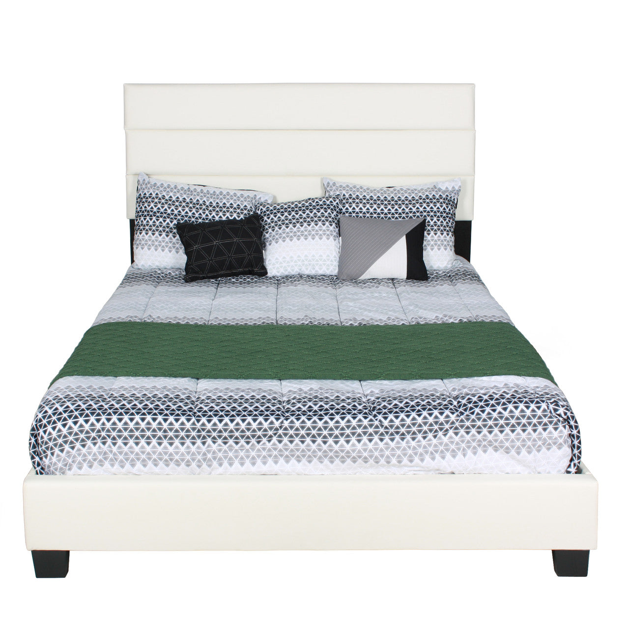 Go Green Woods Napoli Faux Leather Upholstered Platform Bed Queen