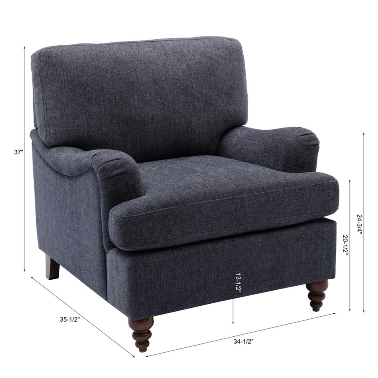 Navy Classic Candor Arm Chair