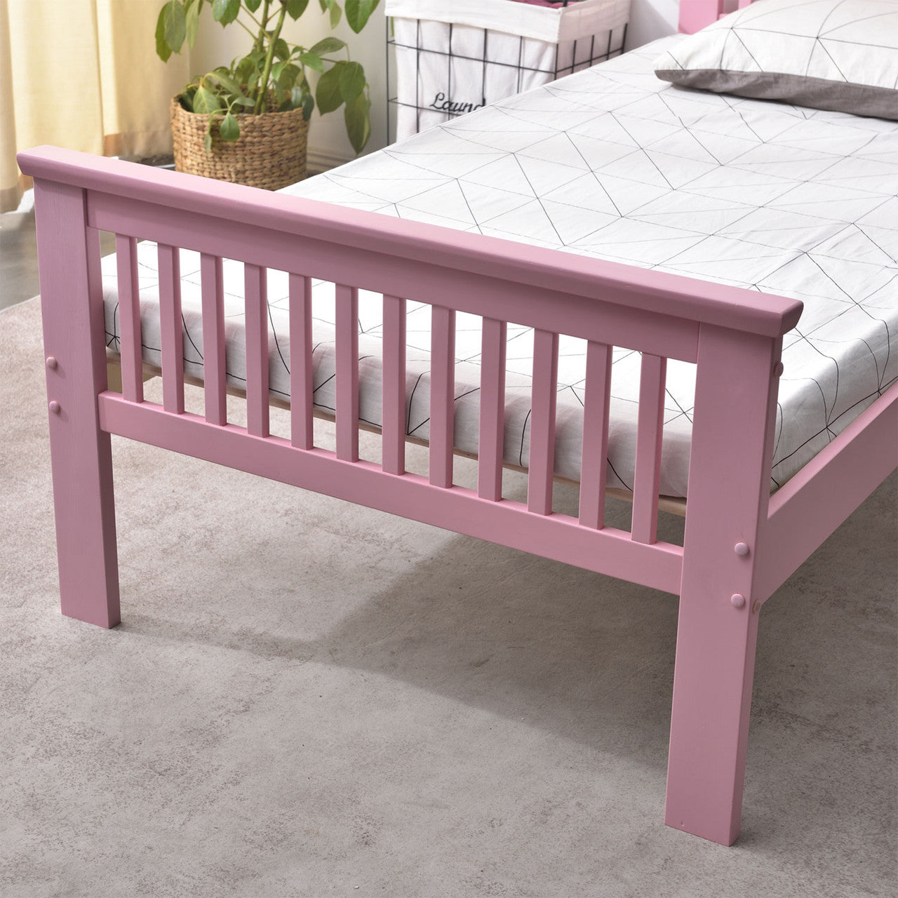 Go Green Woods Jassmine Solid Wood Platform Pine Twin Bed