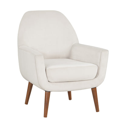 Astrid Sea Oat Velvet Mid-Century Arm Chair