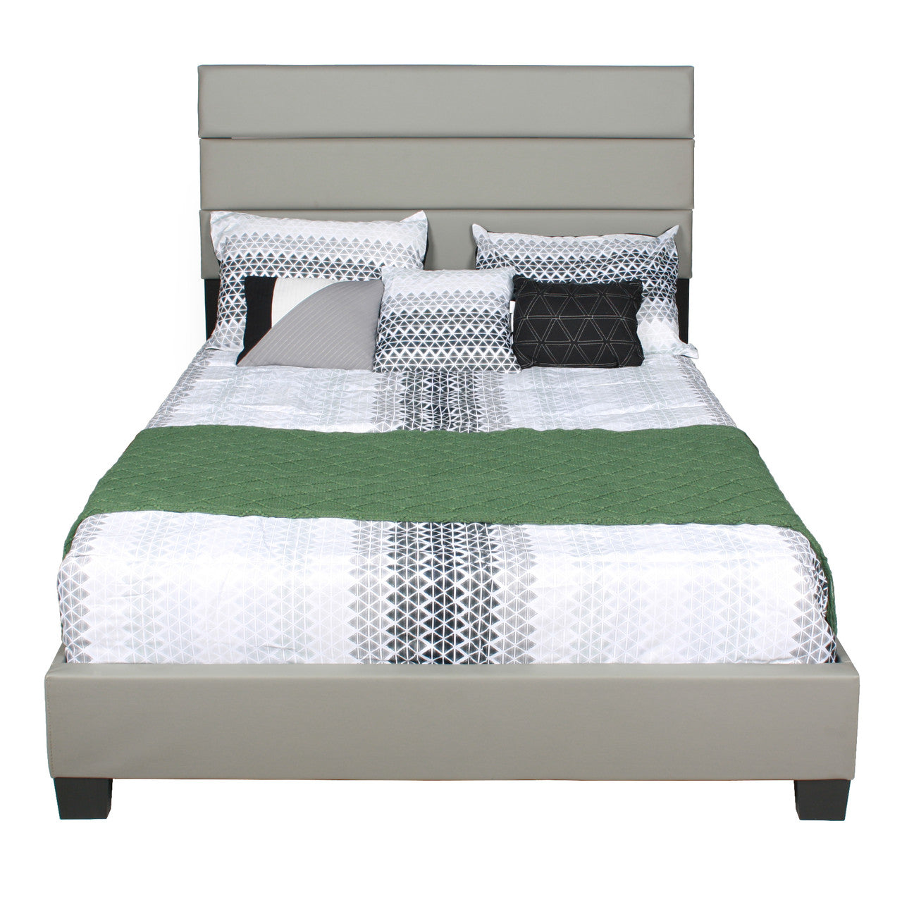 Go Green Woods Napoli Faux Leather Upholstered Platform Bed Queen