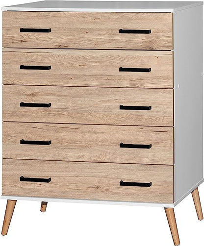 Go Green Woods Eli Mid-Century Modern 5 Drawer Chest